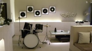 Drums in a room